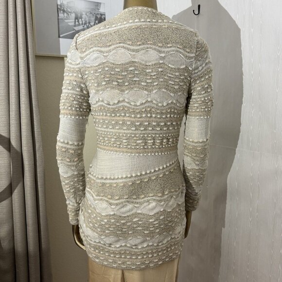 St John Elegant Cream and Gray Women's Sweater - Picture 3 of 10